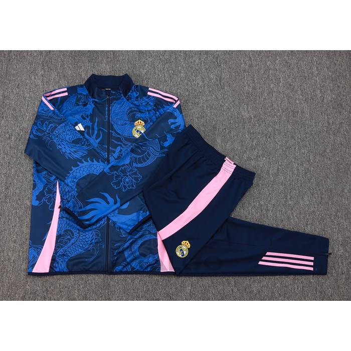 Tuta da Track di Giacca Real Madrid Dragon Bambino 2024-2025 Blu